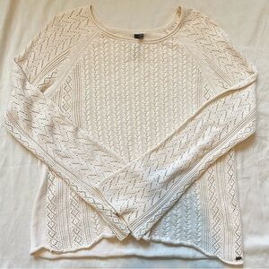 Knitted White O’Neal Flare Long Sleeve Shirt